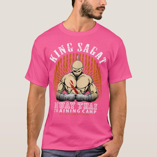 Muay Thai Boxing Training Gym - Sagat Training Cam T Shirt (Framsida)
