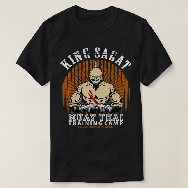 Muay Thai boxing träning Gym Sagat Training Camp T Shirt (Design framsida)
