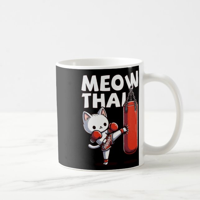 Muay Thai Cat Meow Thai Kaffemugg (Höger)