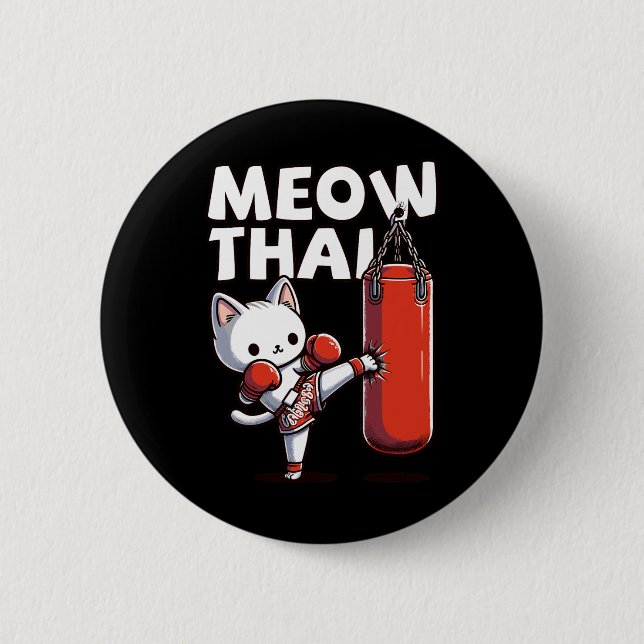 Muay Thai Cat Meow Thai Knapp (Framsida)