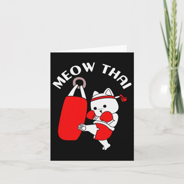 Muay Thai Cat Meow Thai Kort (Framsida)
