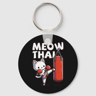 Muay Thai Cat Meow Thai Nyckelring