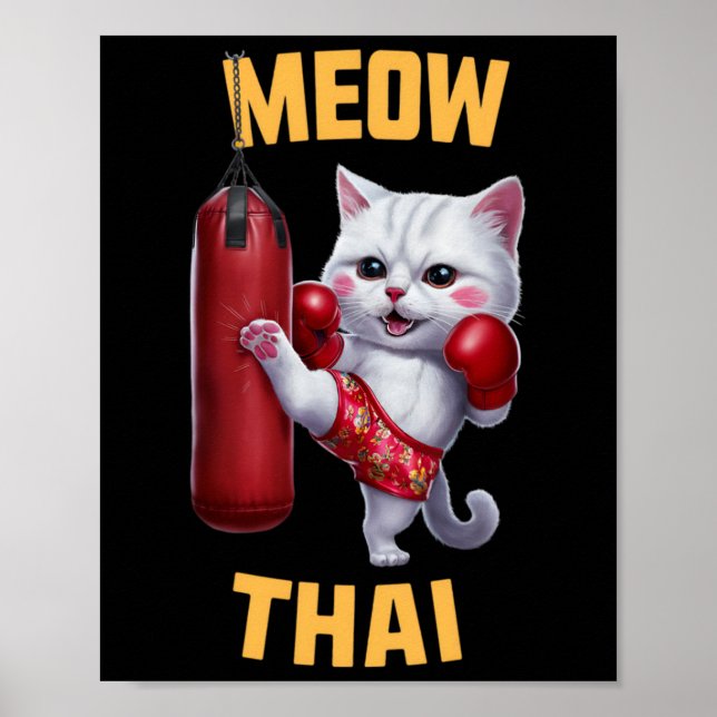 Muay Thai Cat Meow Thai - Thai Boxing for Youth Poster (Framsidan)