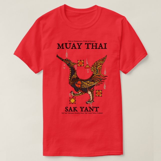 Muay Thai Classic Tatto Svan T Shirt (Design framsida)