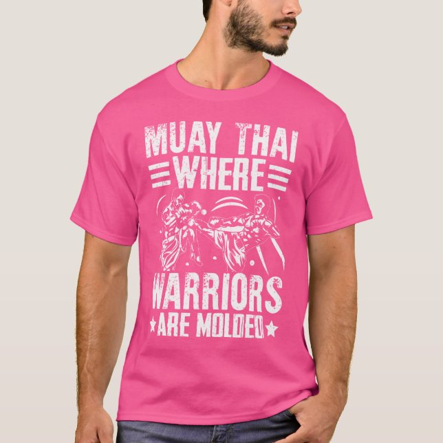 Muay Thai där Warrios är formad Muay Thai T Shirt (Framsida)