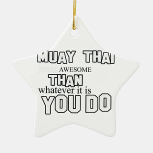 muay thai design julgransprydnad keramik
