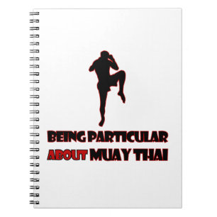 muay thai-designs anteckningsbok med spiral
