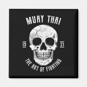Muay Thai Dödskalle - Thailändsk Boxning Och Kickb Magnet