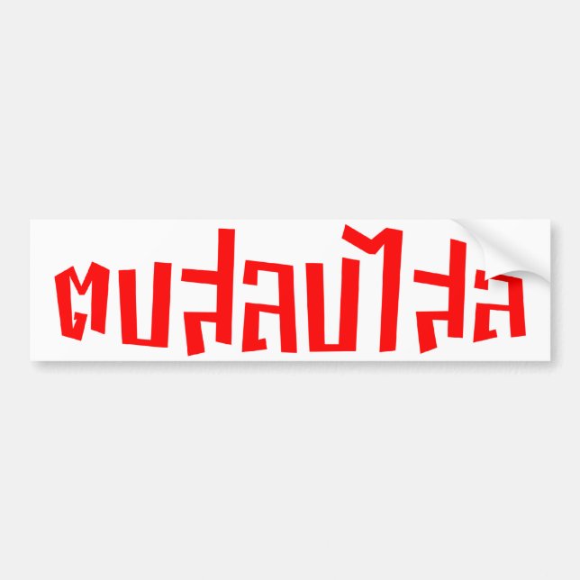 Muay Thai † Dop Salop Salai Schulslap Du Fånig Bildekal (Framsidan)