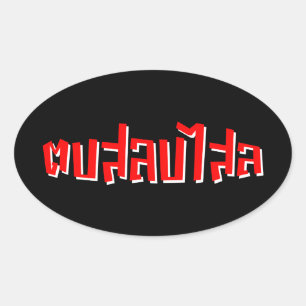 Muay Thai † Dop Salop Salai Schulslap Du Fånig Ovalt Klistermärke