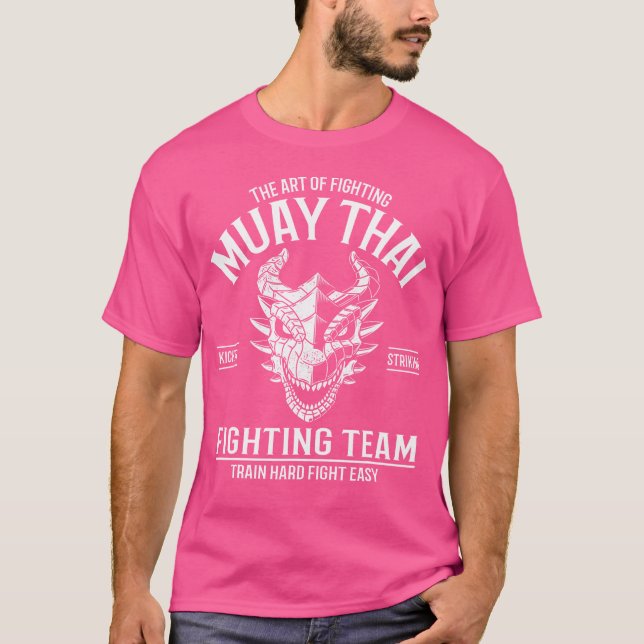Muay Thai Dragon Fighter T Shirt (Framsida)
