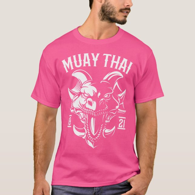 Muay Thai Dragon Nak Muay Kickboxing T Shirt (Framsida)