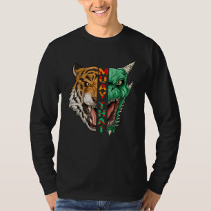 Muay Thai-drake och tigerhuvud Thaiboxning T Shirt