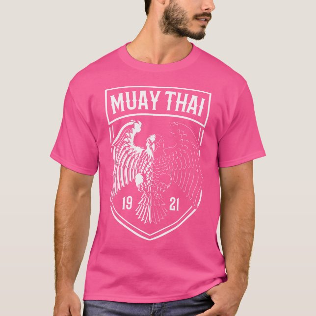 Muay Thai Eagle Thai Boxing and Kickboxing T Shirt (Framsida)