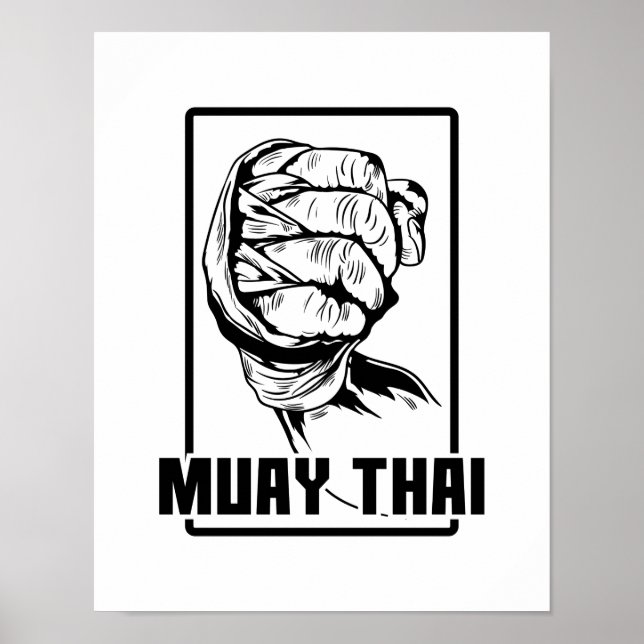 Muay Thai Faust Poster (Framsidan)