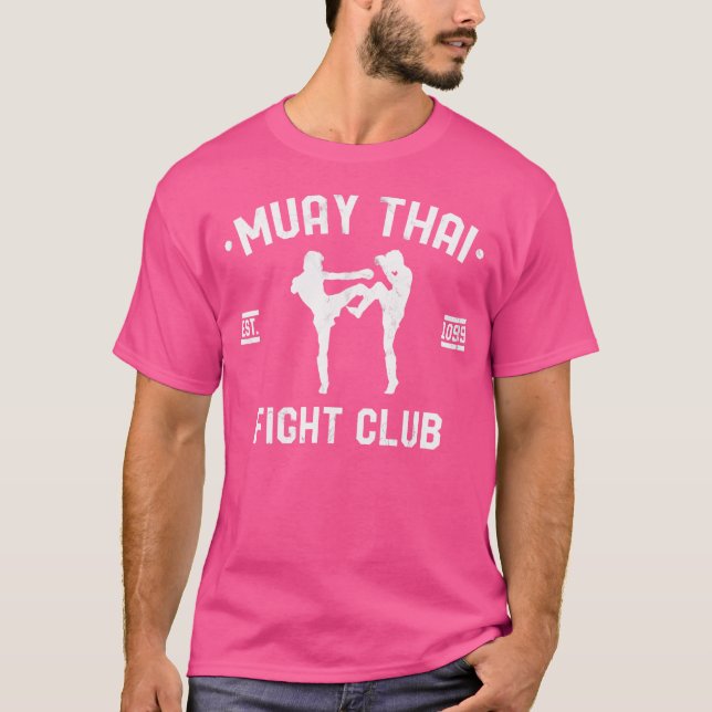 Muay Thai Fight Klubb Tiger Mma Street Fight Kickb T Shirt (Framsida)