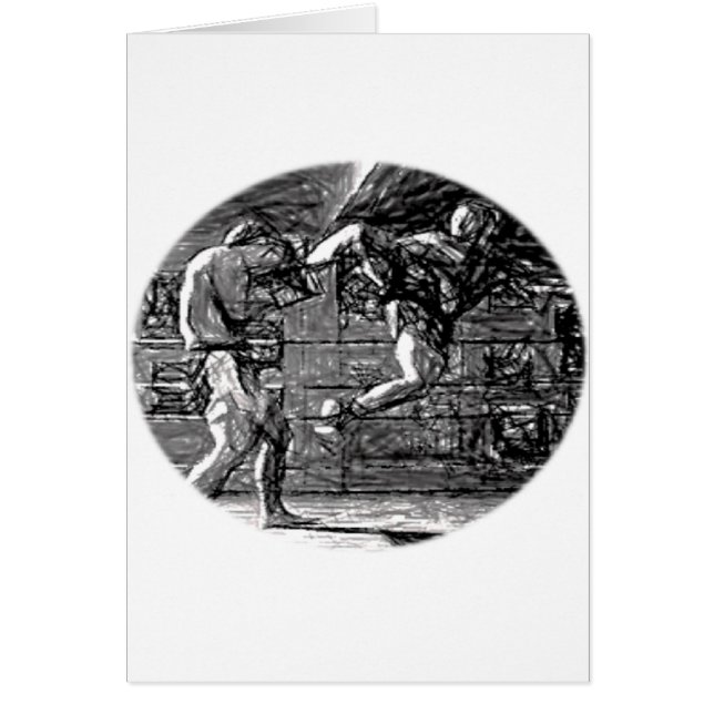 Muay Thai, Fight, Thai-Boxing Hälsningskort (Framsidan)
