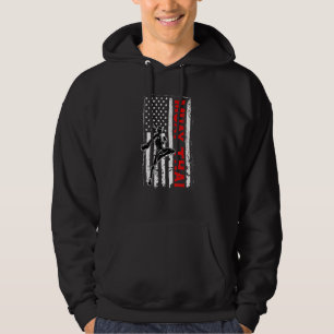 Muay Thai Fighter American Flagga Martial Arts Bjj Hoodie