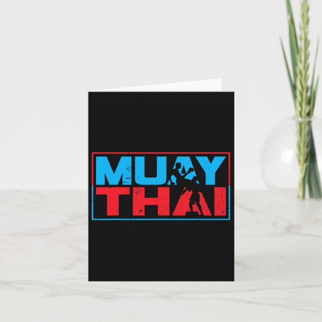 Muay Thai Fighter Boxing Martial Arts Hob Kort (Framsida)