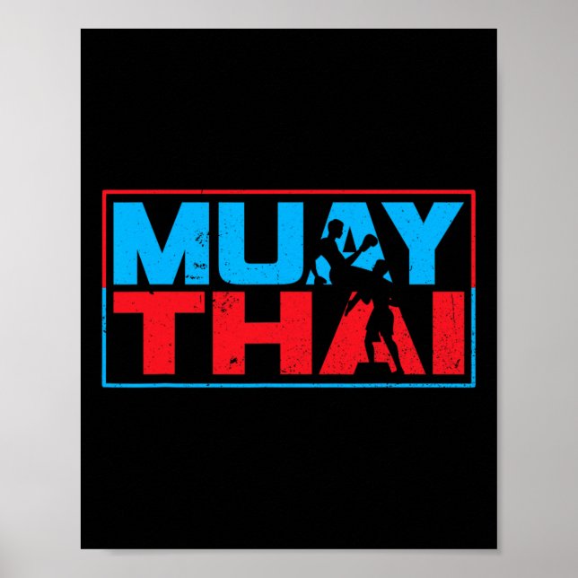 Muay Thai Fighter Boxing Martial Arts Hob Poster (Framsidan)