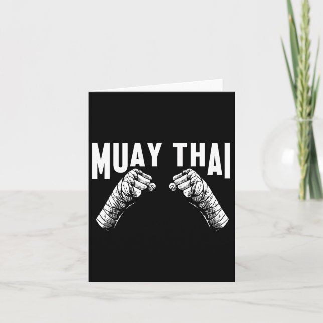 Muay Thai Fighter Fists MMA Klubb Martial Arts Fig Kort (Framsida)