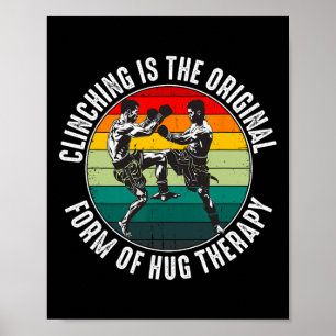 Muay Thai Fighter För manar Pappa Boys Thai Kickbo Poster