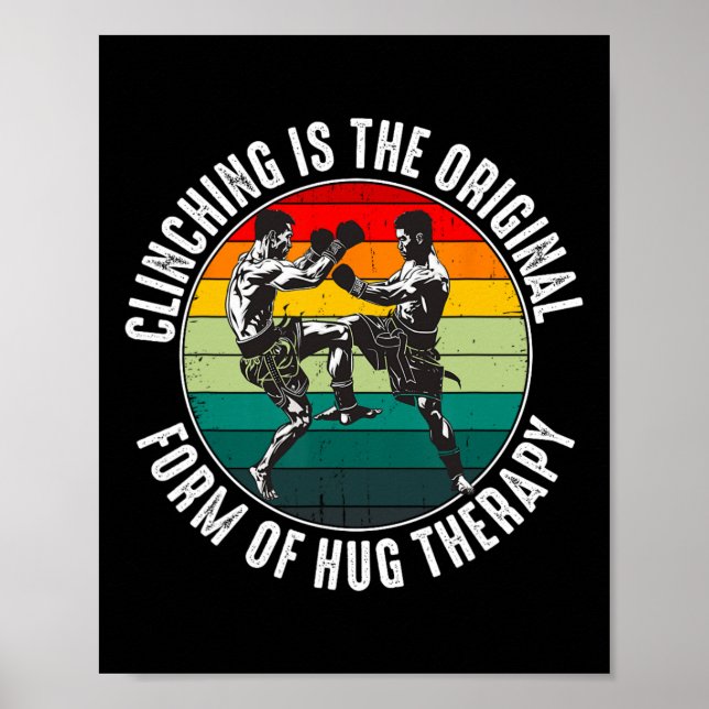 Muay Thai Fighter För manar Pappa Boys Thai Kickbo Poster (Framsidan)