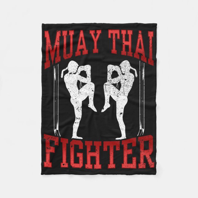 Muay Thai Fighter Martial Arts Boxing Hobby _5  Fleecefilt (Framsidan)