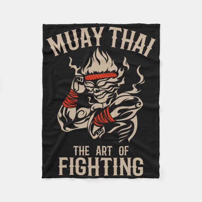 Muay Thai Fighter - Muay Thai And Thai Boxing Gift Fleecefilt (Framsidan)