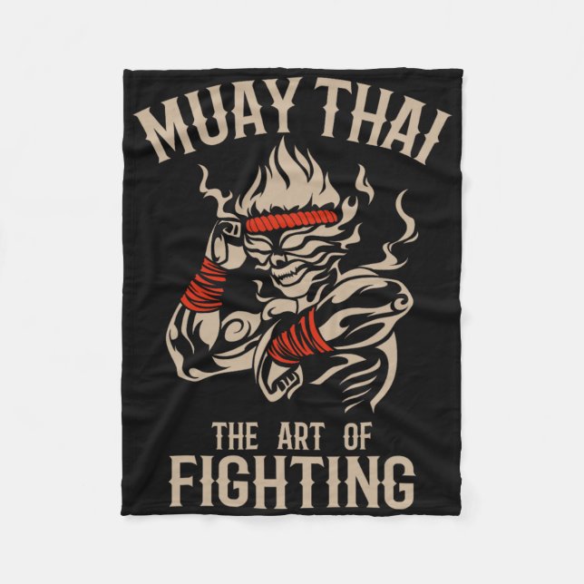 Muay Thai Fighter - Muay Thai And Thaiboxing Gift  Fleecefilt (Framsidan)