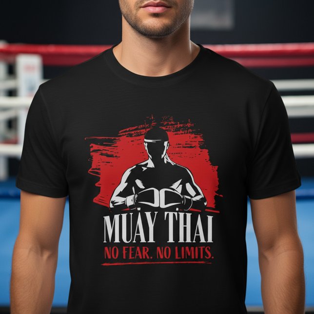 Muay Thai Fighter – No Fear No Limits T Shirt (Skapare uppladdad)