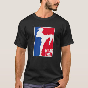 Muay Thai Fighter Retro Kickboxing Training MMA T Shirt
