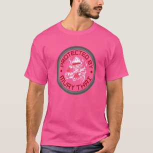 Muay Thai Fighter som skyddas av Muay Thai och Tha T Shirt