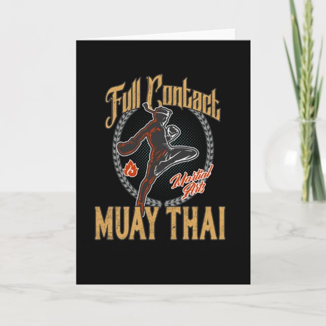 Muay Thai Fullt Contact Martial Arts Kort (Framsida)