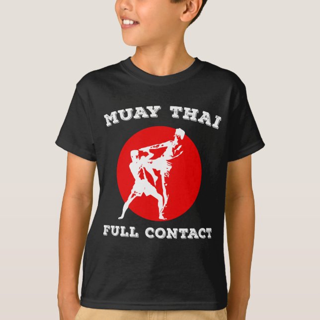 Muay Thai Fullt Kontakta Thai Martial Arts Boxing T Shirt (Framsida)