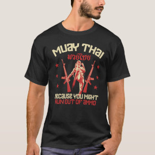 Muay Thai Funny AmmoRetro Kickboxing-träning T Shirt