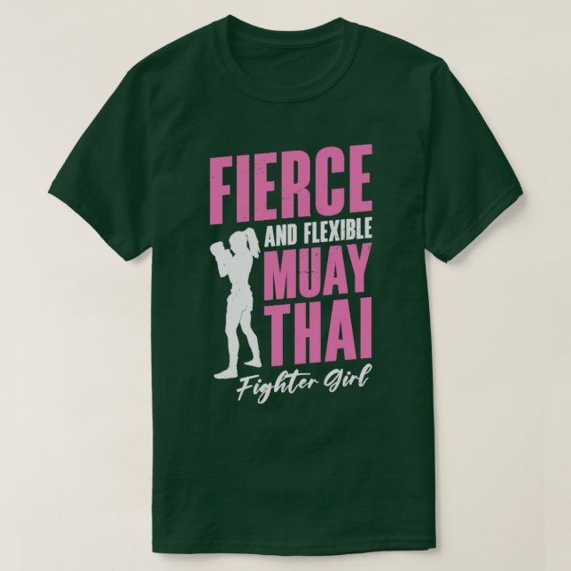 Muay Thai Girl Kickboxing Instructor Martial Arts T Shirt (Design framsida)