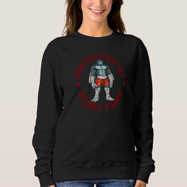 Muay Thai Gorilla skyddad av Muay Thai T Shirt (Framsida)