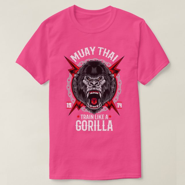 Muay Thai Gorilla Thailand Thai Boxing T Shirt (Design framsida)