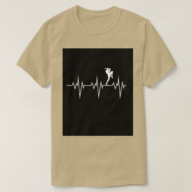 muay thai heart beat thailand martial art Graphic T Shirt (Design framsida)