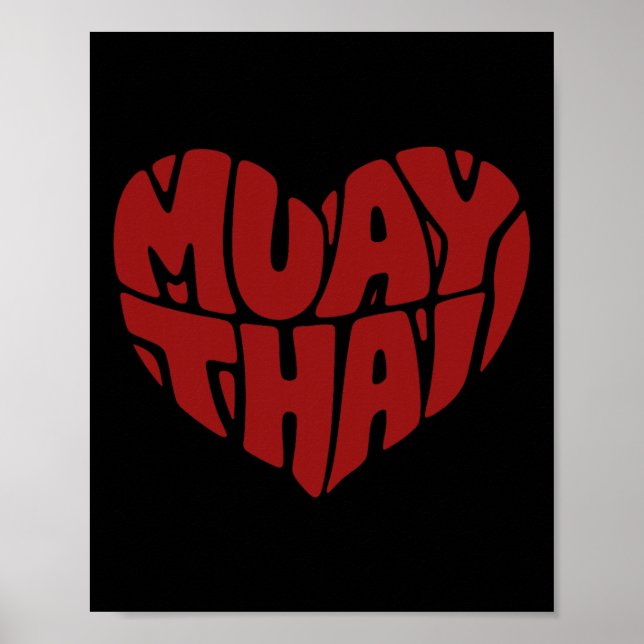 Muay Thai Heart - Kärlek för thai Boxing Poster (Framsidan)