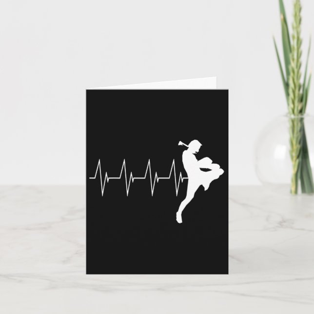 Muay Thai Heartslag Thai Boxing Kort (Framsida)