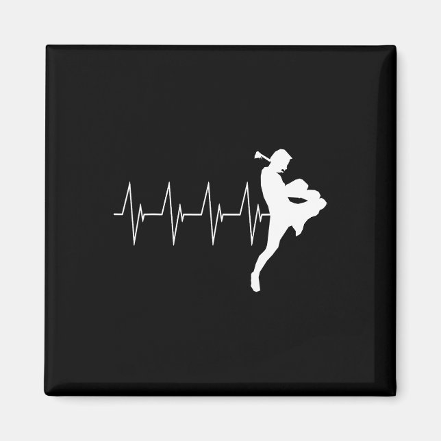 Muay Thai Heartslag Thai Boxing Magnet (Framsidan)
