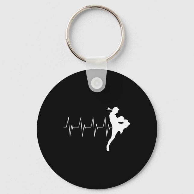 Muay Thai Heartslag Thai Boxing Nyckelring (Framsida)