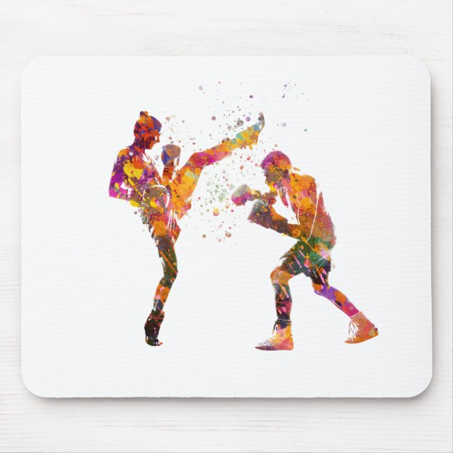 Muay thai i akvarell musmatta (Framsidan)