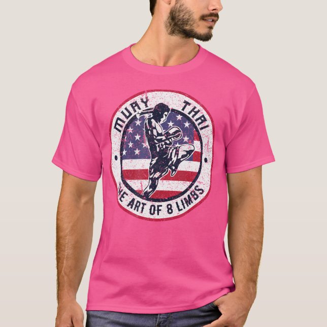 Muay Thai Karate Boxing Mixed Martial Arts T Shirt (Framsida)