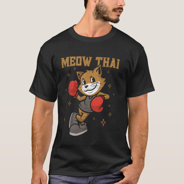 Muay Thai Katt T Shirt (Framsida)