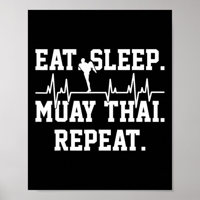 Muay Thai Kickboxing Gift Poster (Framsidan)
