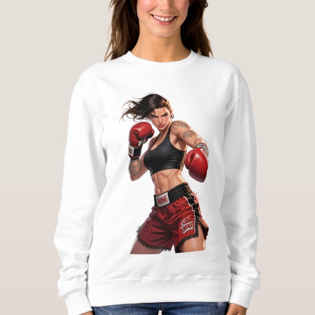 Muay Thai Kickboxning Kampsport T Shirt (Framsida)