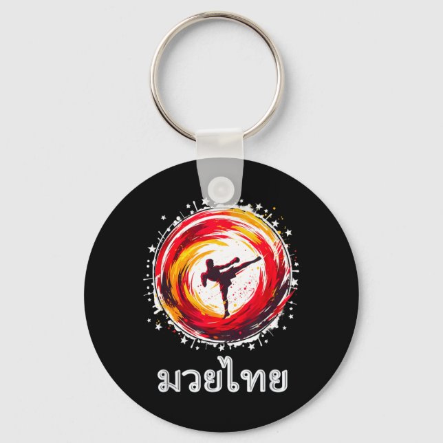 Muay Thai Kickboxning MMA Thai Boxing Eight Limbs Nyckelring (Framsida)